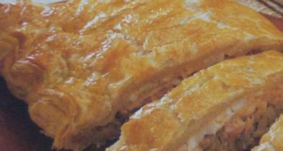 Step-by-step recipe for puff pastry fish pie